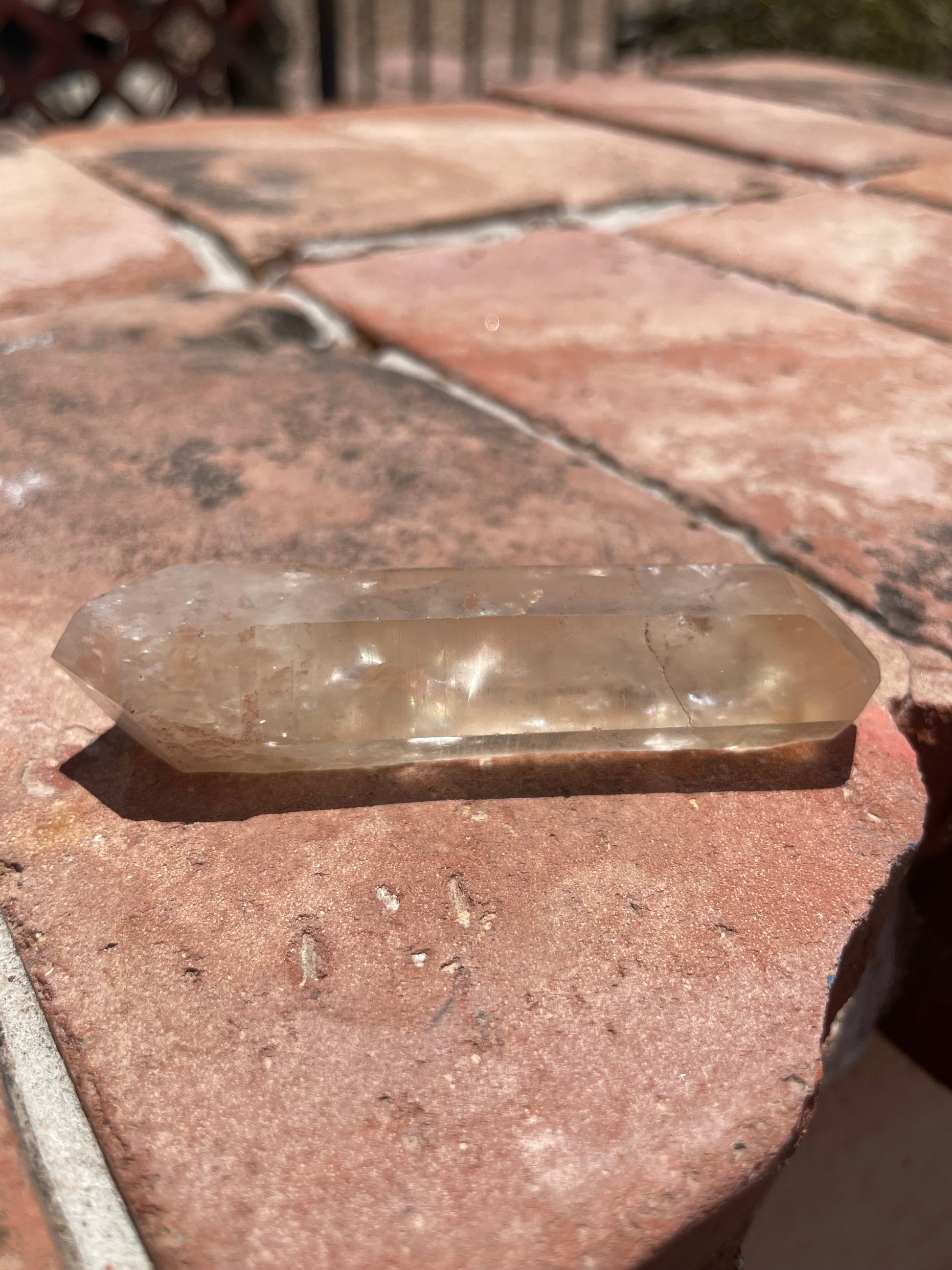 Rosey citrine crystal