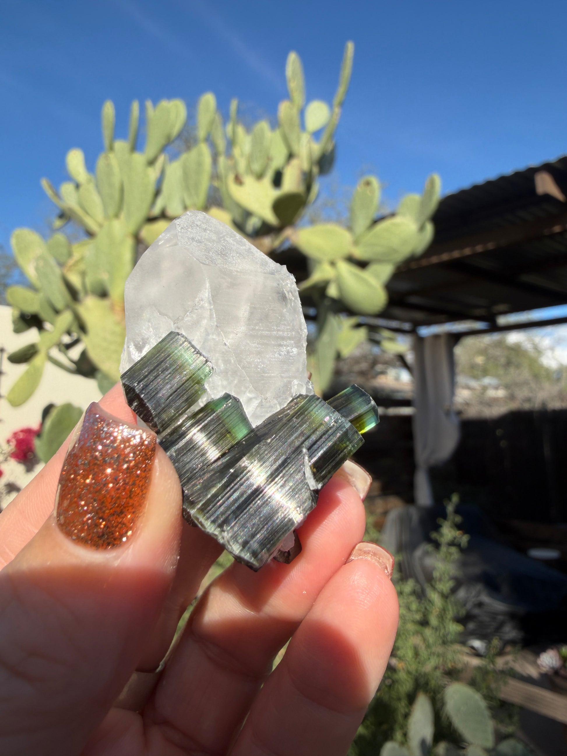 Quartz with Tourmaline