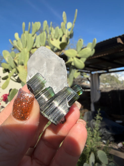 Quartz with Tourmaline