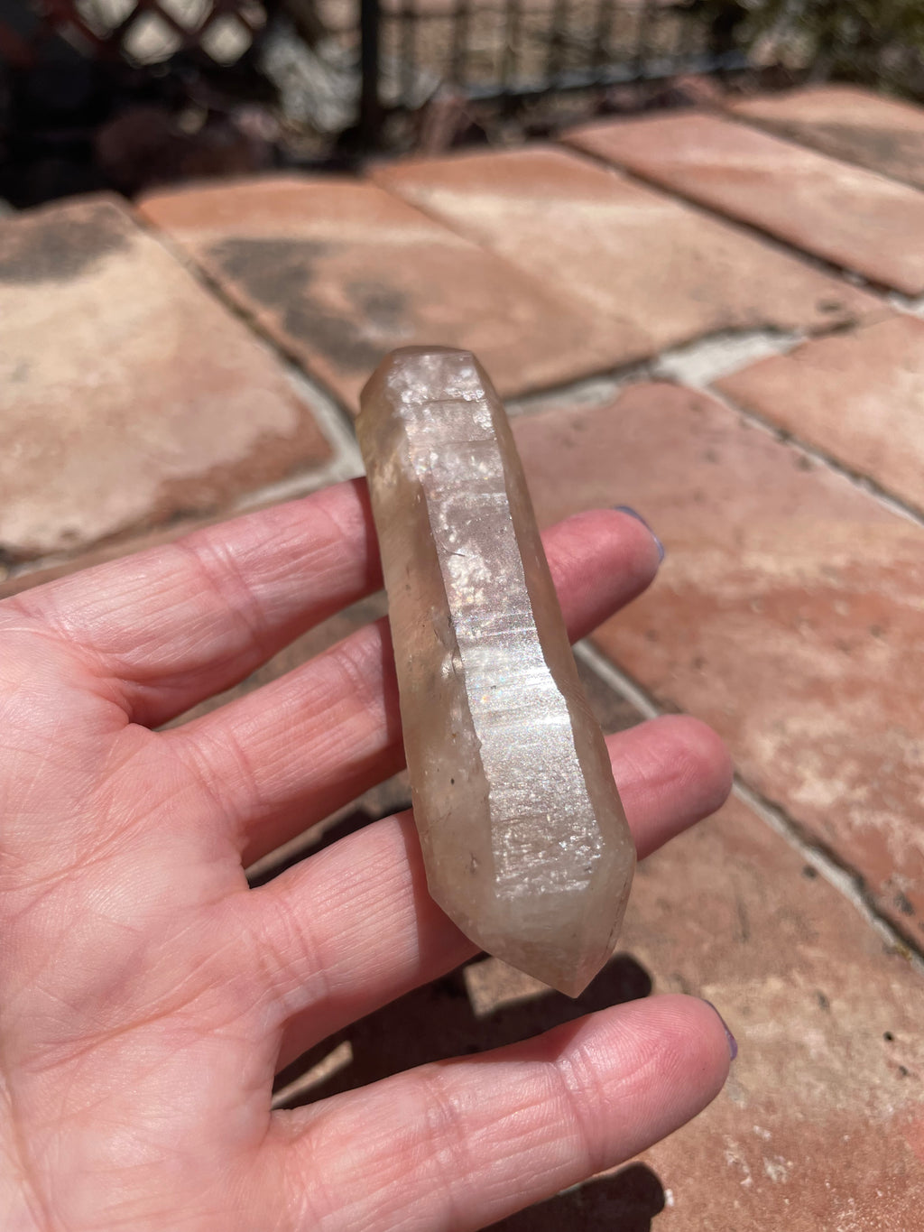 Rosey citrine crystal
