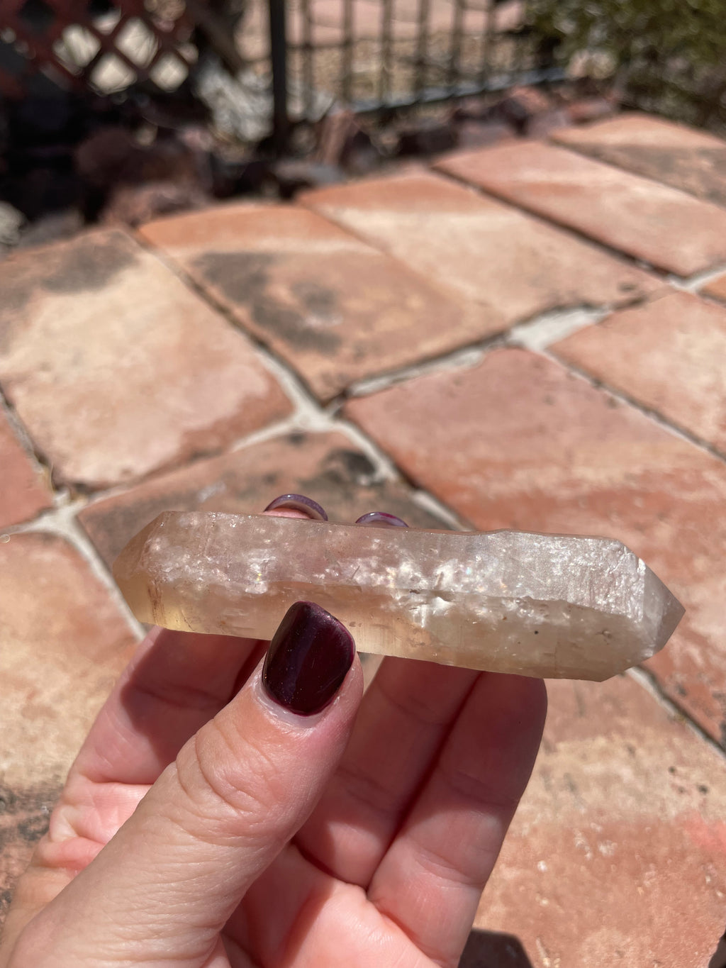 Rosey citrine crystal