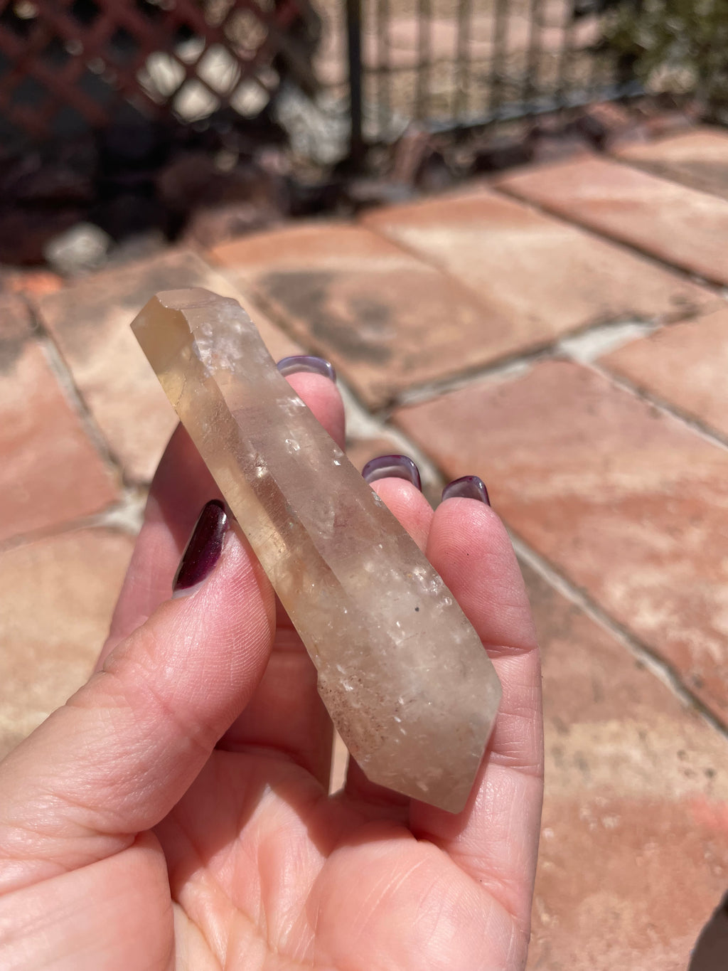 Rosey citrine crystal