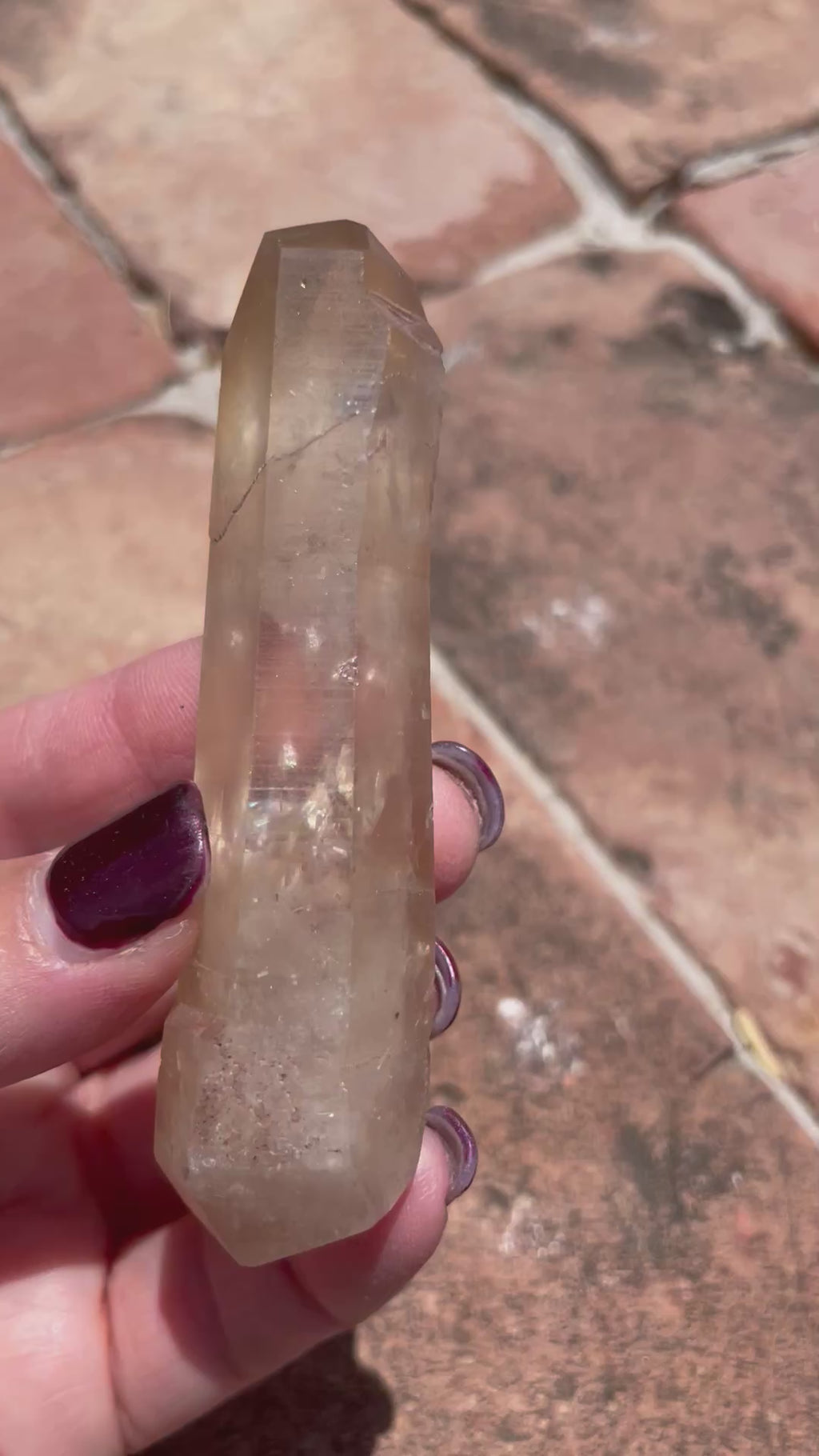 Rosey citrine crystal