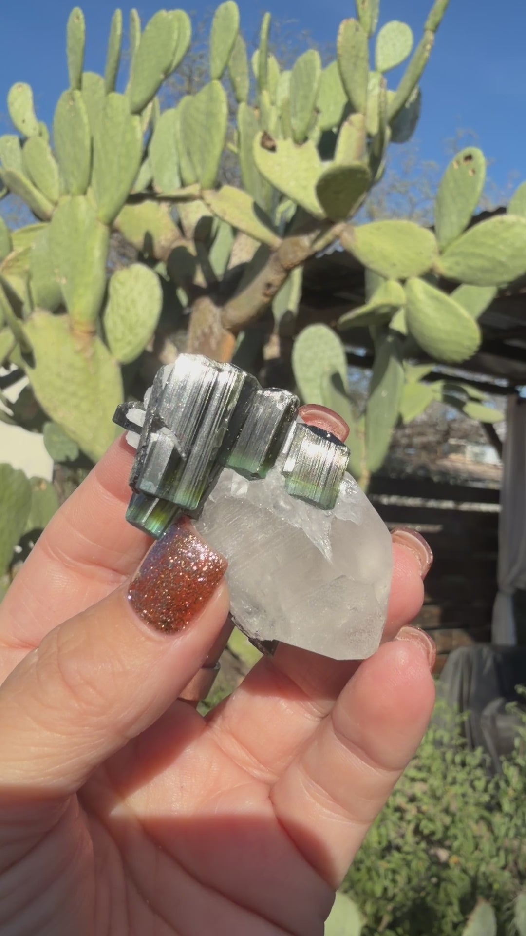 Quartz with Tourmaline